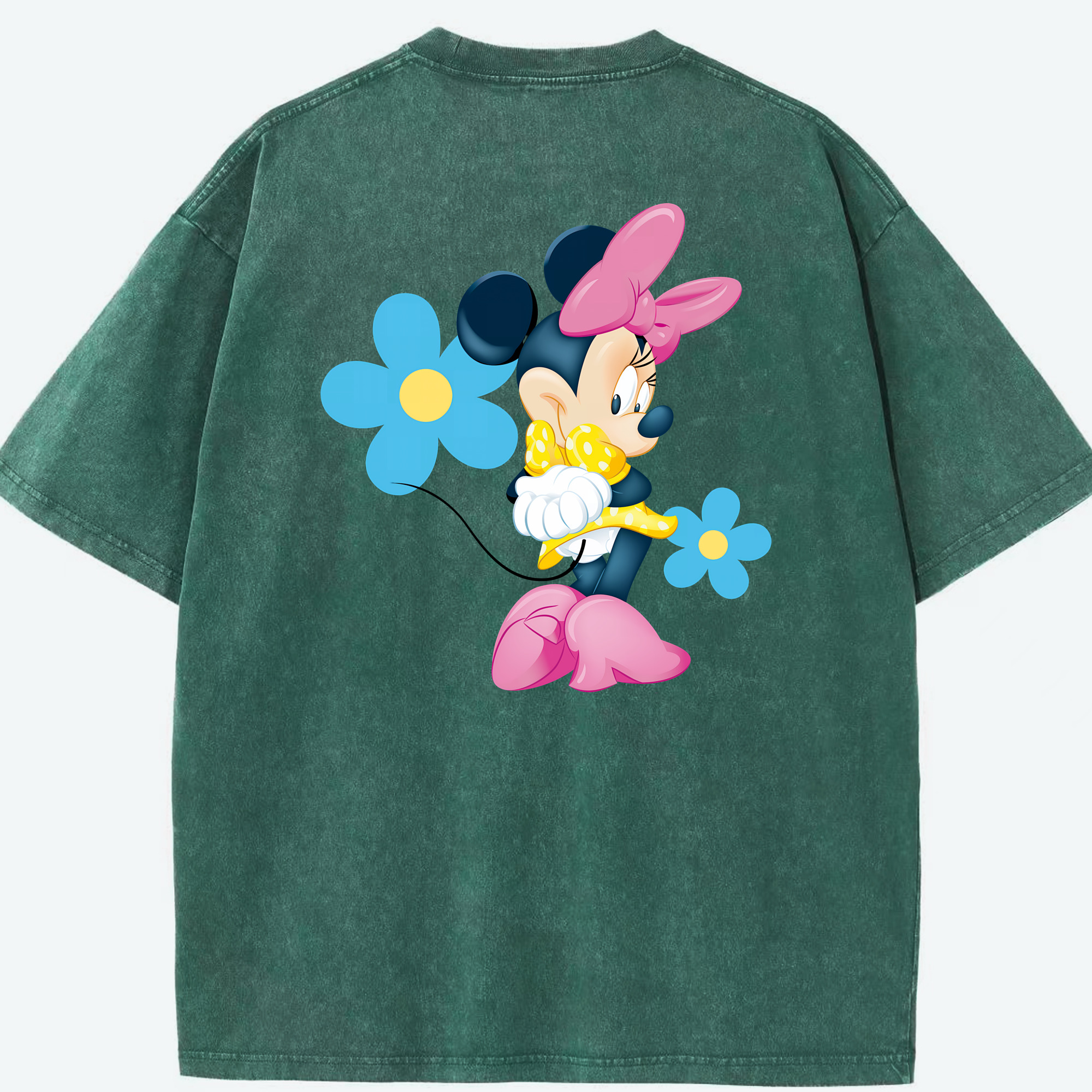 （画像用） ミッキーマウス Mickey Mouse 綿100% ヴィンテージ風 半袖Tシャツ（背面プリント）
